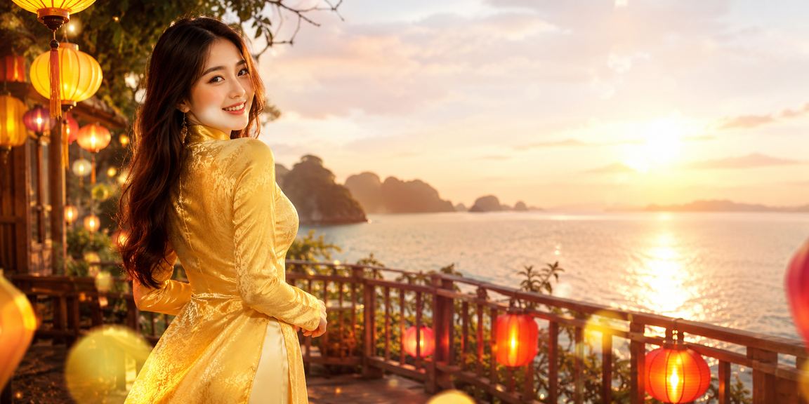Khung cảnh phố cổ Hội An với hiệu ứng ánh sáng tỏa sáng